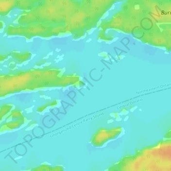 Mapa topográfico Windy Point, altitud, relieve