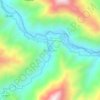 Mapa topográfico Huahuaya, altitud, relieve
