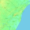 Mapa topográfico Machilipatnam, altitud, relieve