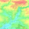 Mapa topográfico Les Jarries, altitud, relieve