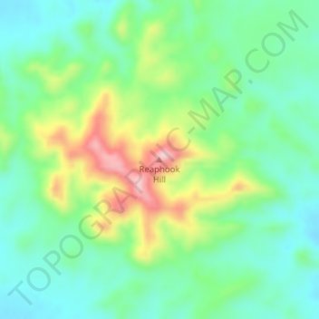 Mapa topográfico Reaphook Hill, altitud, relieve