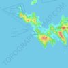 Mapa topográfico Gustavia, altitud, relieve
