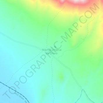 Mapa topográfico Machacamarca de Oruro, altitud, relieve