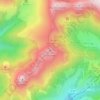 Mapa topográfico Monts du Cantal, altitud, relieve