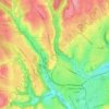 Mapa topográfico Le Méridien, altitud, relieve