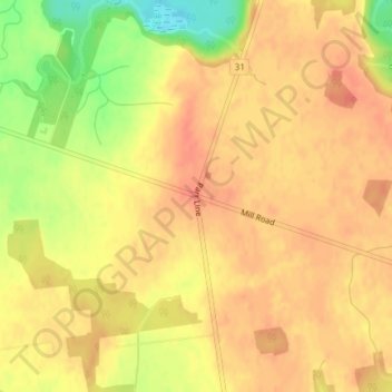 Mapa topográfico Varna, altitud, relieve