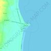 Mapa topográfico Adícora, altitud, relieve