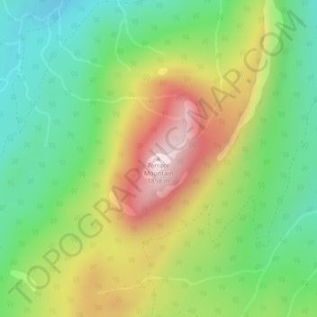 Mapa topográfico Terrace Mountain, altitud, relieve