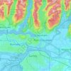 Mapa topográfico Port Moody, altitud, relieve