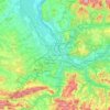 Mapa topográfico Basilea, altitud, relieve