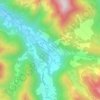 Mapa topográfico Sérac d'Ustou, altitud, relieve