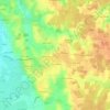 Mapa topográfico Étrez, altitud, relieve