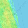 Mapa topográfico St. Augustine, altitud, relieve