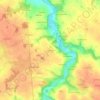 Mapa topográfico Les Gâts, altitud, relieve