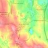 Mapa topográfico Arkwright Town, altitud, relieve