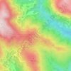 Mapa topográfico Miradouro das águas vertentes, altitud, relieve