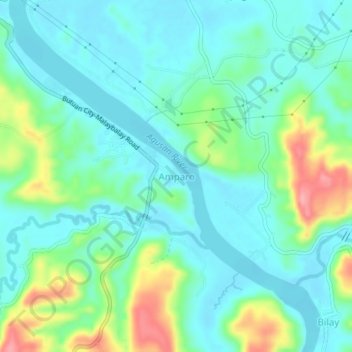 Mapa topográfico Amparo, altitud, relieve