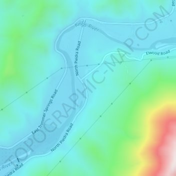 Mapa topográfico Piedra, altitud, relieve