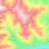 Mapa topográfico El Laurel, altitud, relieve