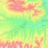 Mapa topográfico Bamiyán, altitud, relieve
