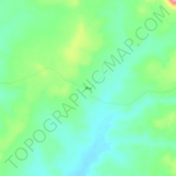 Mapa topográfico Ilha, altitud, relieve