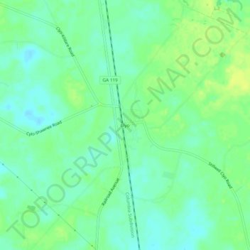 Mapa topográfico Clyo, altitud, relieve
