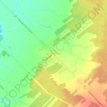 Mapa topográfico Sainte-Gertrude, altitud, relieve