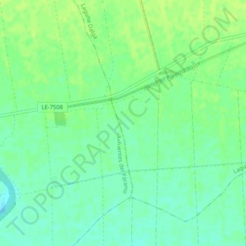 Mapa topográfico La Salvadora, altitud, relieve