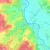 Mapa topográfico Les Ecoles, altitud, relieve