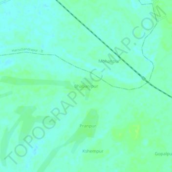 Mapa topográfico Bhabanipur, altitud, relieve