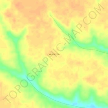 Mapa topográfico Ventarron, altitud, relieve