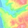 Mapa topográfico Panchnadi, altitud, relieve