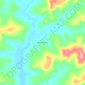 Mapa topográfico Pedro Pereira, altitud, relieve