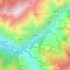 Mapa topográfico Manhar, altitud, relieve