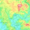 Mapa topográfico Tân Uyên, altitud, relieve