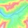 Mapa topográfico Yanamaqui, altitud, relieve