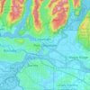 Mapa topográfico Port Coquitlam, altitud, relieve