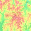 Mapa topográfico Tyler, altitud, relieve
