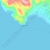 Mapa topográfico Cape Krios, altitud, relieve