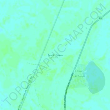 Mapa topográfico Canton Santa Rosa de Yacuma, altitud, relieve