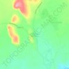 Mapa topográfico Ojo de Agua los Berros, altitud, relieve