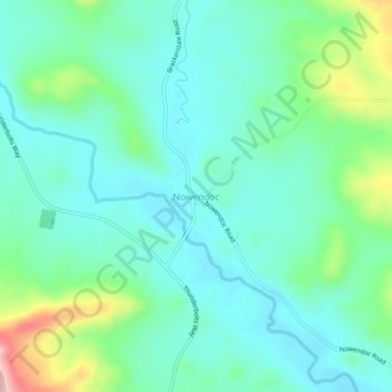 Mapa topográfico Nowendoc, altitud, relieve