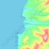 Mapa topográfico Ajuy, altitud, relieve