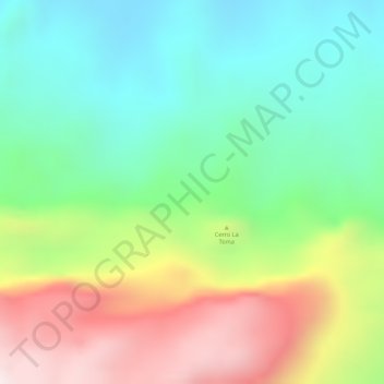 Mapa topográfico La Toma, altitud, relieve