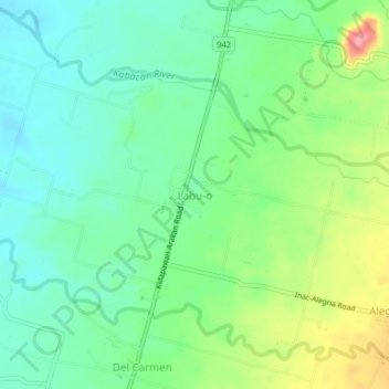 Mapa topográfico Labu-o, altitud, relieve