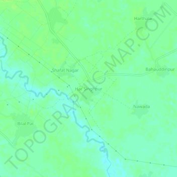 Mapa topográfico Har Singhpur, altitud, relieve