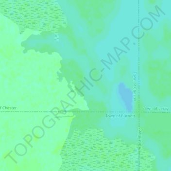 Mapa topográfico Horicon Marsh, altitud, relieve