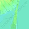 Mapa topográfico Rondeau, altitud, relieve