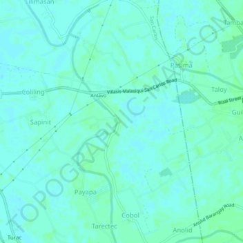 Mapa topográfico Sapinit, altitud, relieve