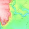 Mapa topográfico Boca del Túnel de Potrerillo, altitud, relieve